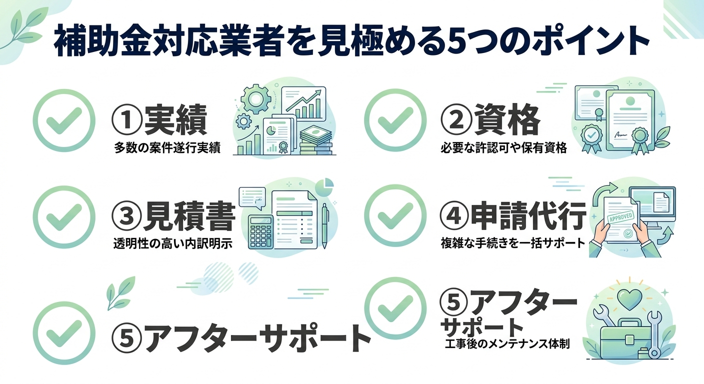 介護リフォーム補助金の対象業者の探し方2026｜補助金申請に慣れた業者を見極める5つのチェックポイント