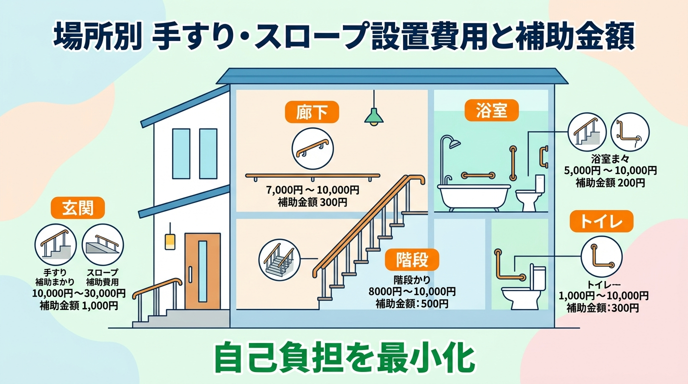 介護リフォーム 補助金の対象工事と費用2026｜玄関・廊下・階段の手すり・スロープ設置で使える制度と申請の流れ