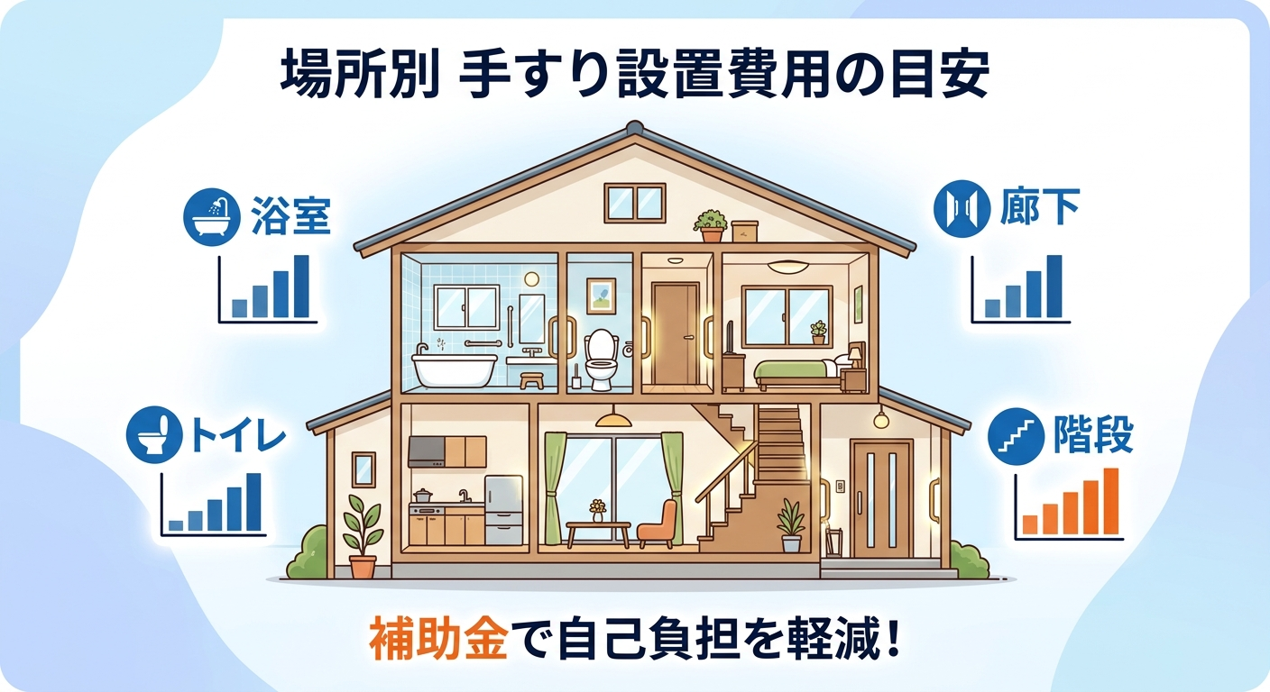 介護リフォーム 手すり費用の内訳2026｜場所別の工事単価・補助金・見積もりの見方を徹底解説