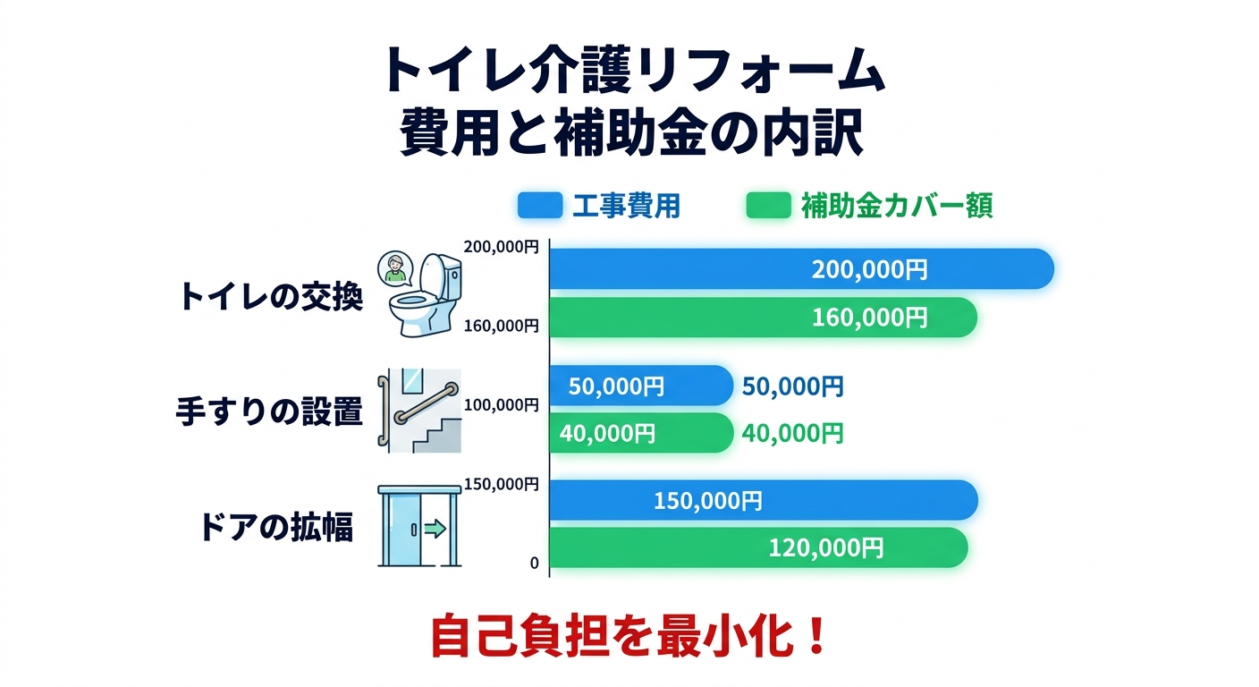 介護リフォーム 補助金でトイレ改修2026|洋式便器交換・手すり・ドア引戸化の費用と申請手順を完全解説